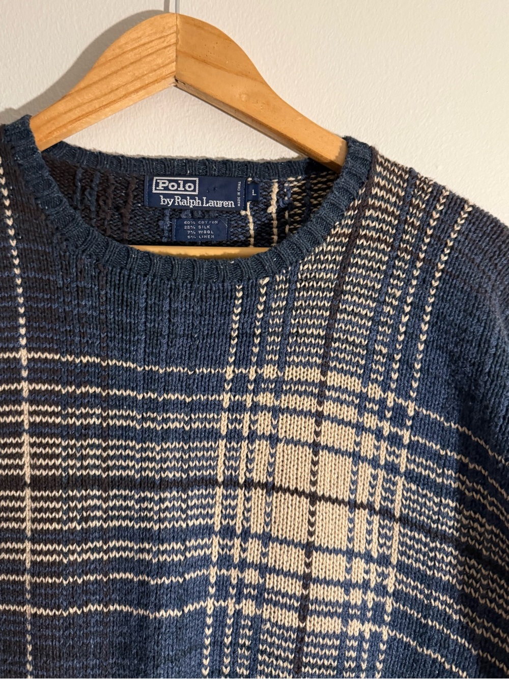 Vintage 1990s Polo by Ralph Lauren Plaid Sweater - Picture 8 of 8